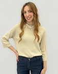 Maglia basic manica 3/4 girocollo
