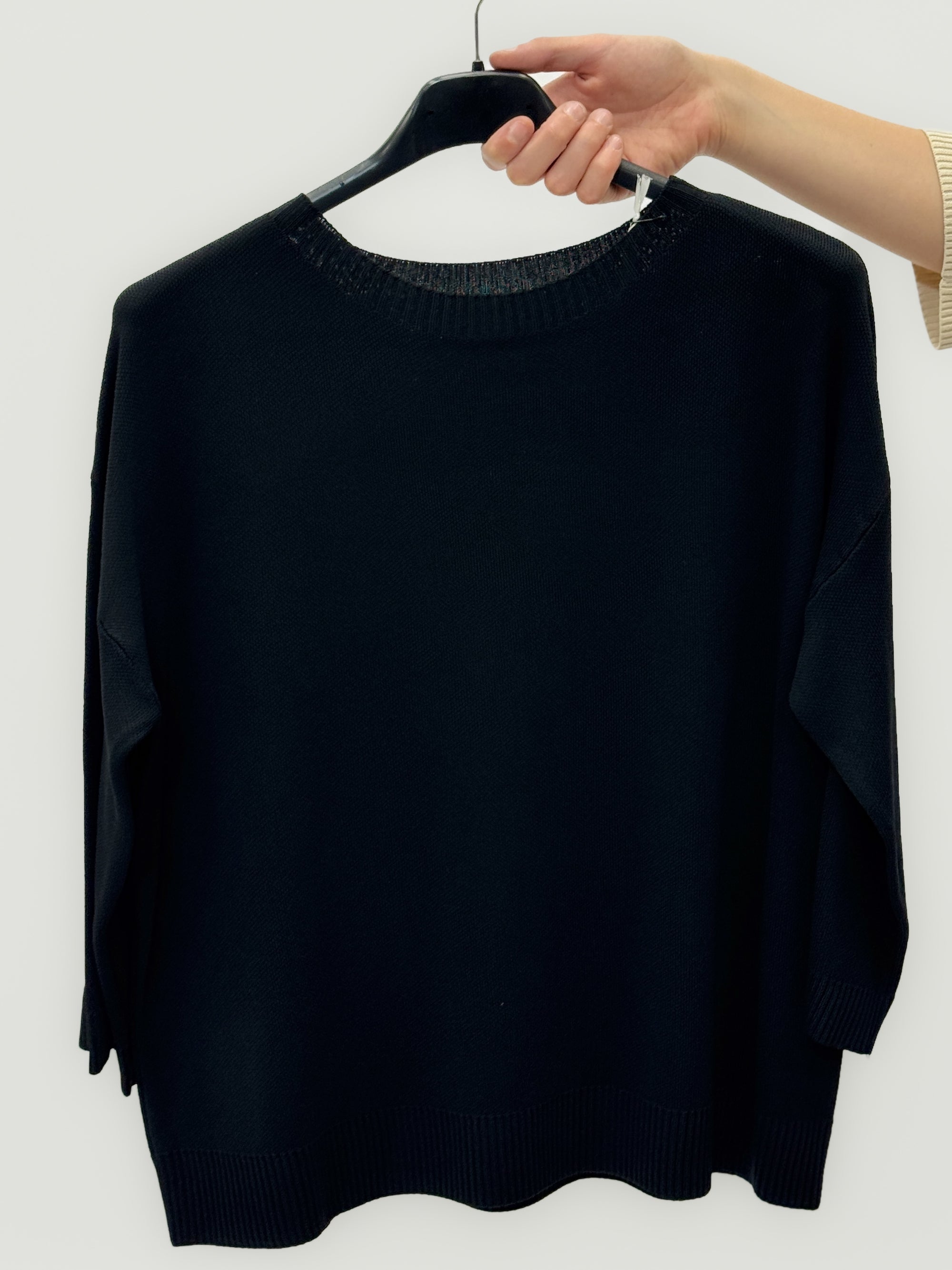 Maglia basic manica 3/4 girocollo