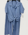 Completo Leggero con Camicia Annodata e Pantalone Palazzo