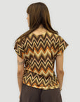 Maglia Fantasia Zig Zag con Nodo Laterale