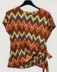 Maglia Fantasia Zig Zag con Nodo Laterale