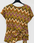Maglia Fantasia Zig Zag con Nodo Laterale