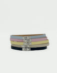 Cintura Donna Vera Pelle Made in Italy con Fibbie Argento