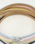 Cintura Donna Vera Pelle Made in Italy con Fibbie Argento