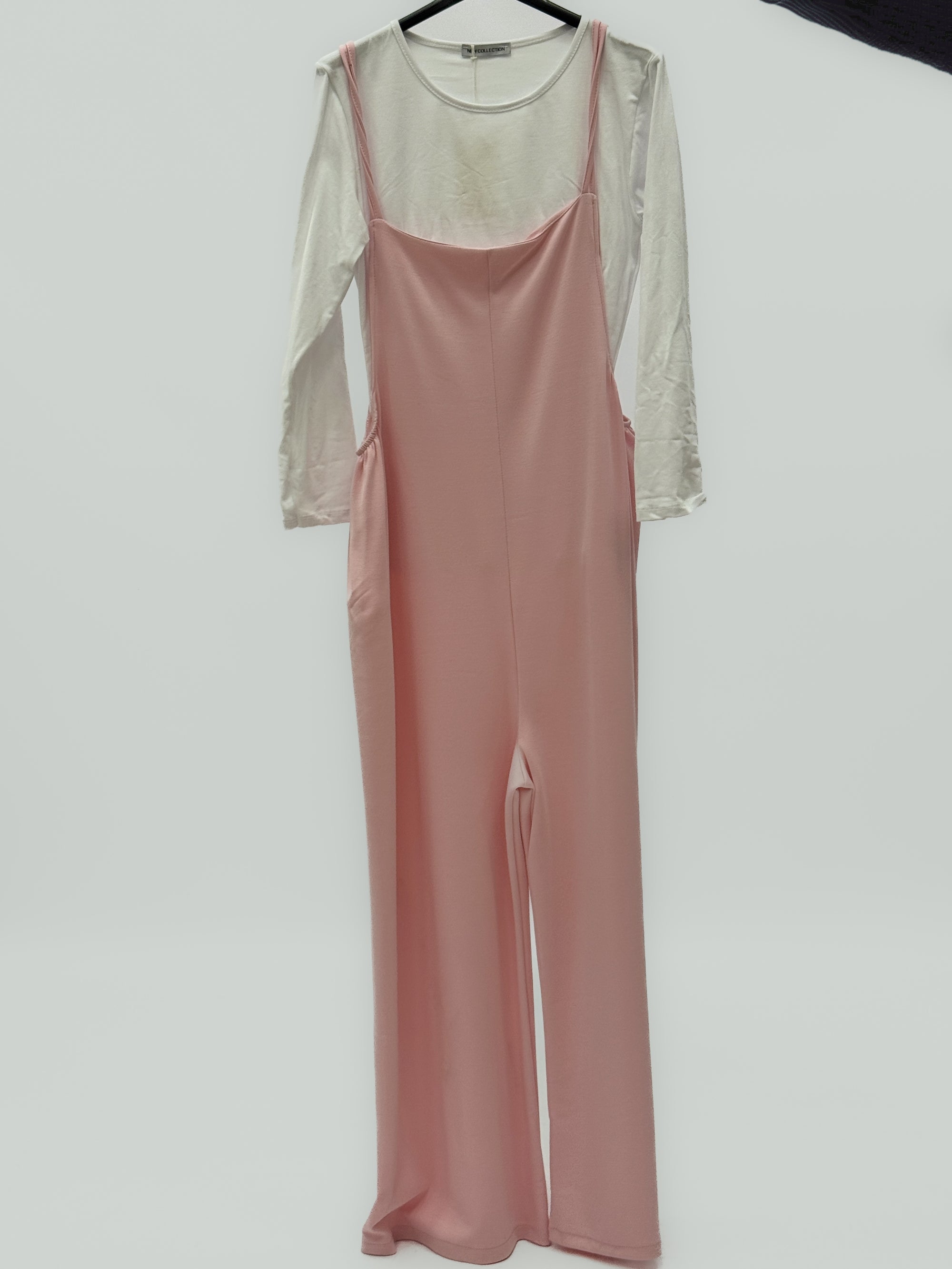 Salopette pantalone a gamba larga