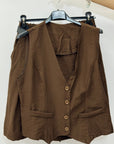 Completo con Gilet e Bermuda a Vita Alta
