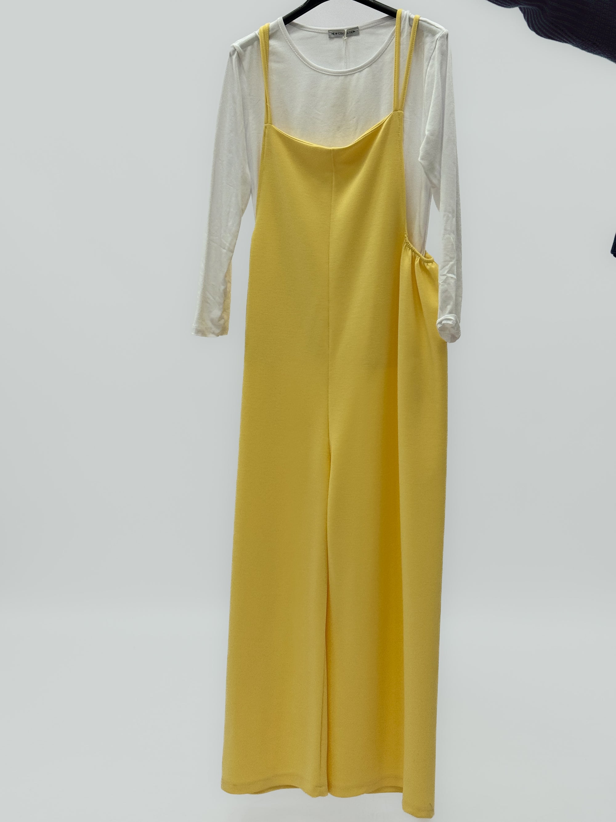 Salopette pantalone a gamba larga