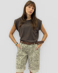 T-shirt Donna in Cotone con Borchie Decorative