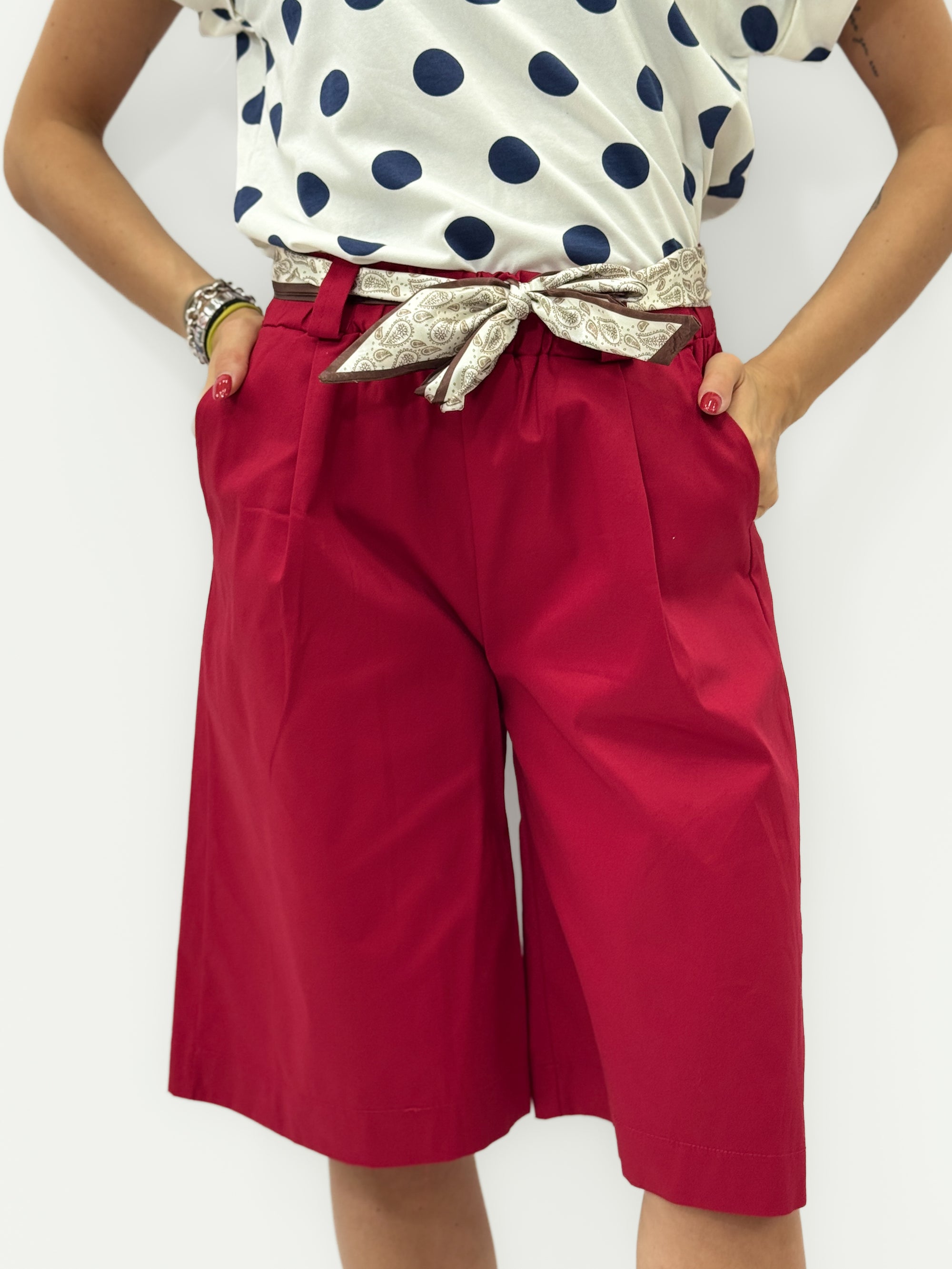 Bermuda Cotone con foulard