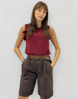 Pantaloncini con Cintura e Borchie a Stella