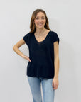 Maglia scollo v lurex