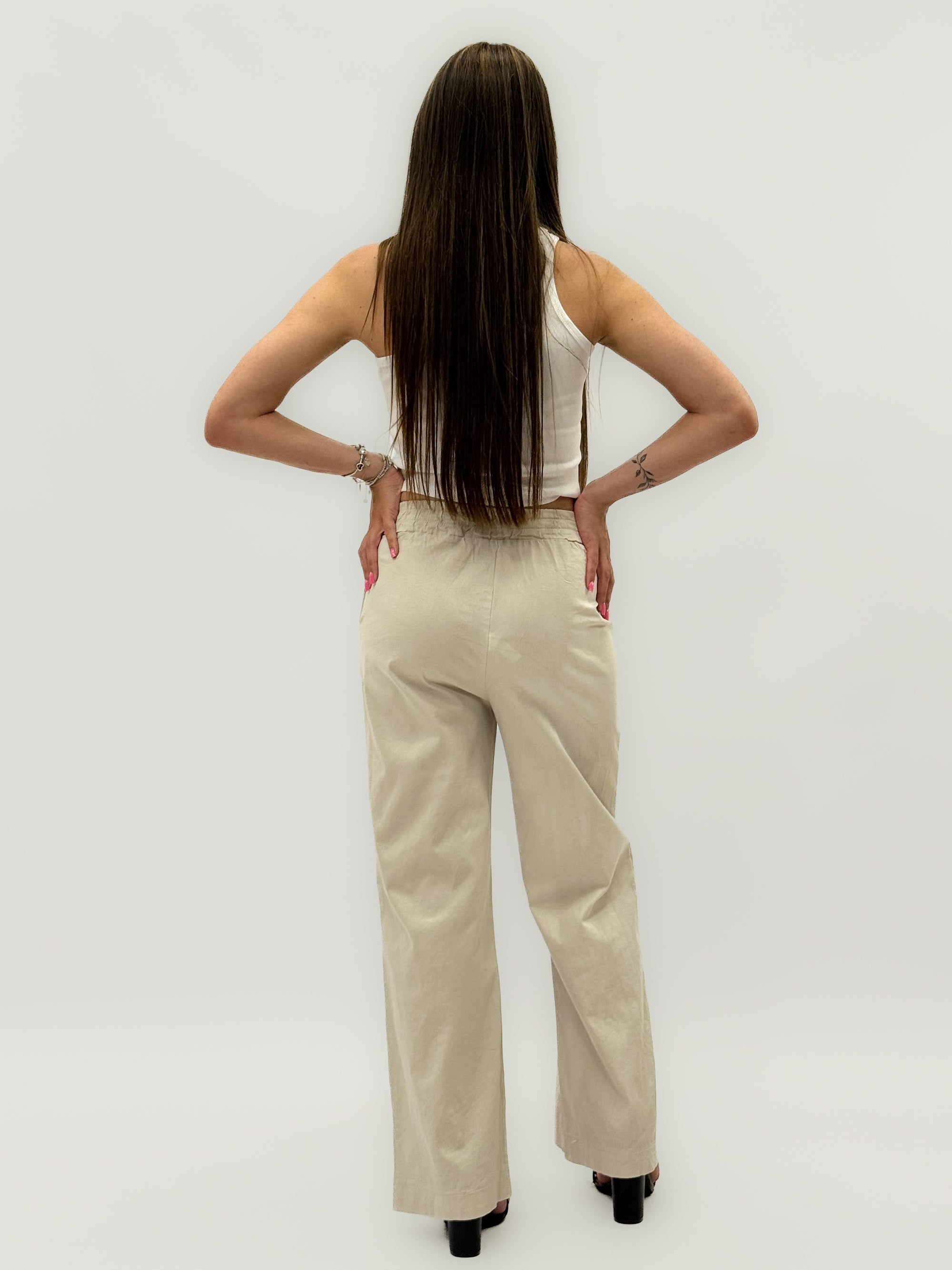 Pantaloni palazzo in cotone