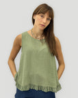 Maglia Smanicata con Balza sul Fondo