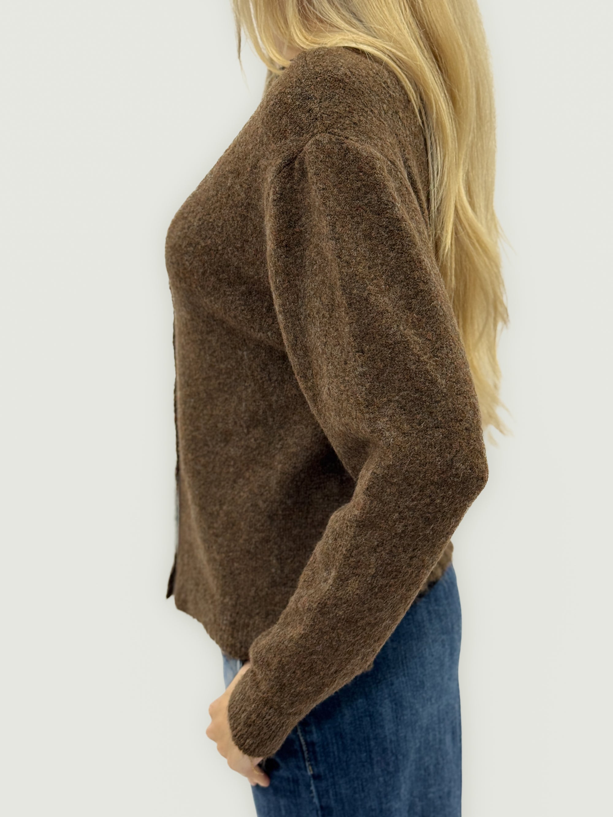 Cardigan in misto lana e cashmere soffice – Calore e semplicità