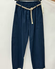 Pantalone 100% Cotone con Vita Elasticizzata e Gamba Morbida