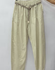 Pantalone 100% Cotone con Vita Elasticizzata e Gamba Morbida