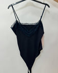 Body con Spalline Sottili e Dettaglio in Pizzo