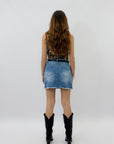 Minigonna in denim con cintura