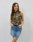 Minigonna in denim con cintura