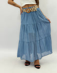 Gonna lunga in cotone leggero