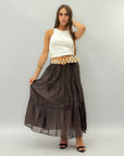 Gonna lunga in cotone leggero