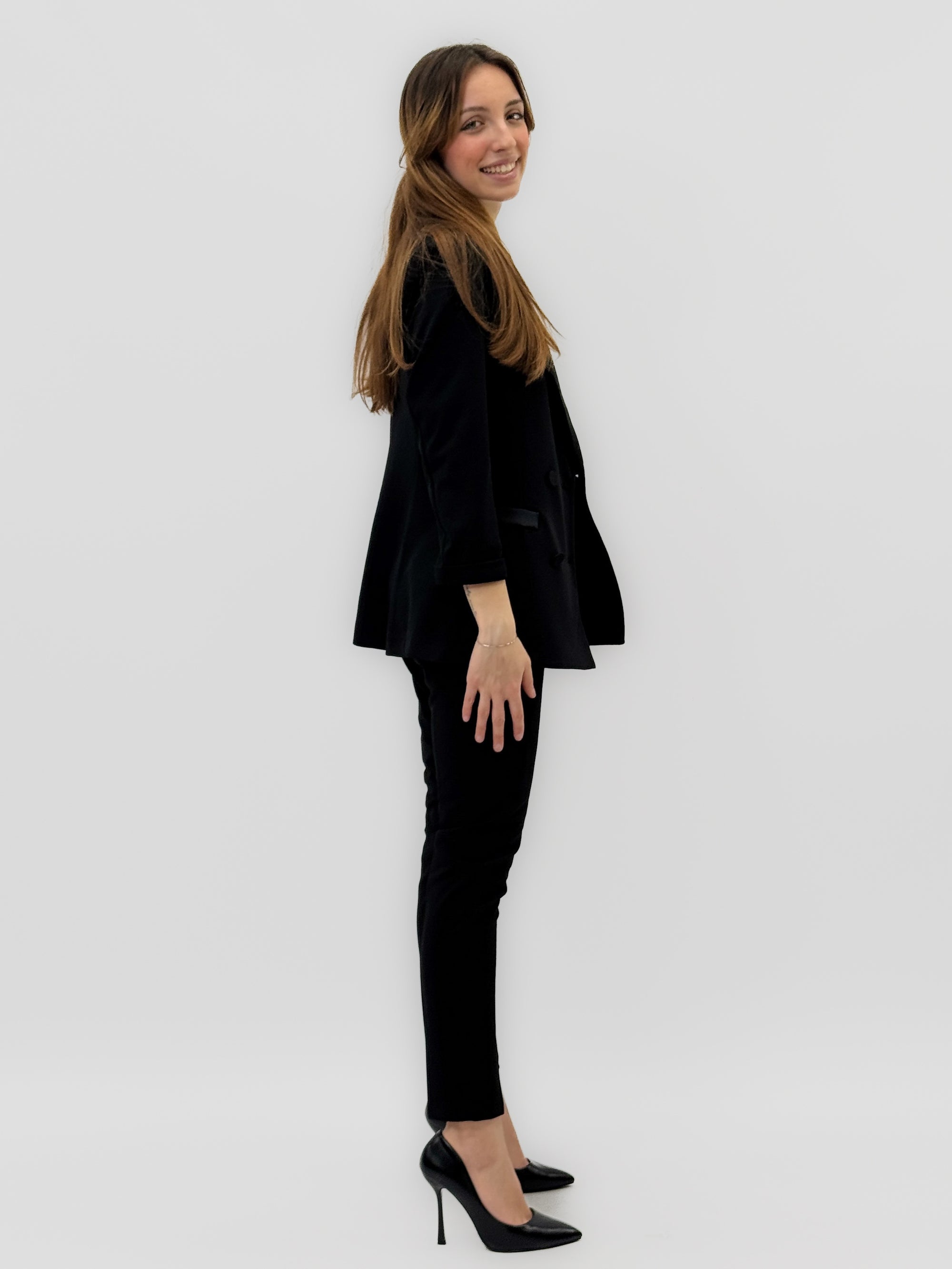 Completo elegante giacca e pantalone slim