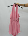 Tuta corta con scollo halter