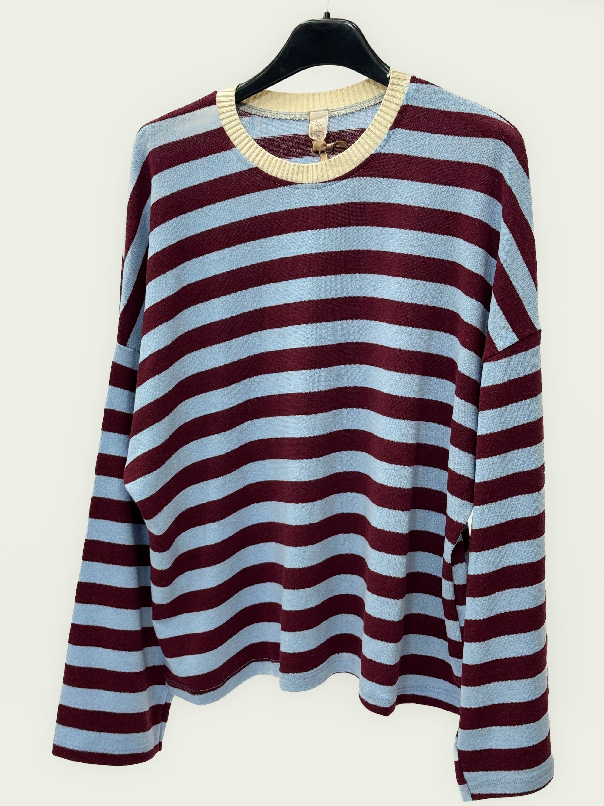 Maglia a righe con maniche ampie e vestibilità morbida