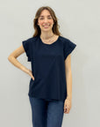 Maglia con bottoni laterali