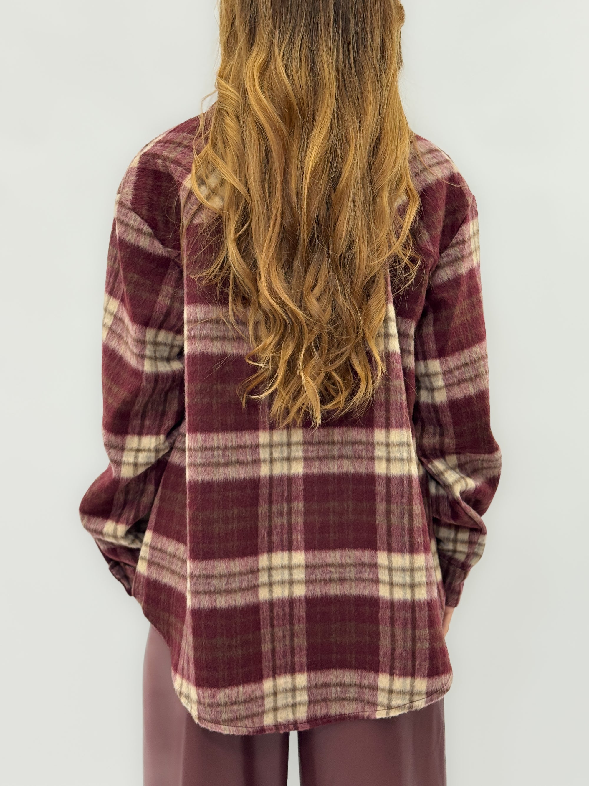 Giacca oversize in flanella a quadri – Calda e casual chic