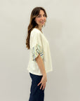 Maglia con manica a righe