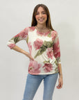 Maglia con stampa fiori