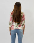Maglia con stampa fiori