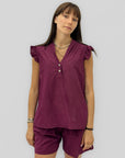 Completo con Top Volant e Shorts