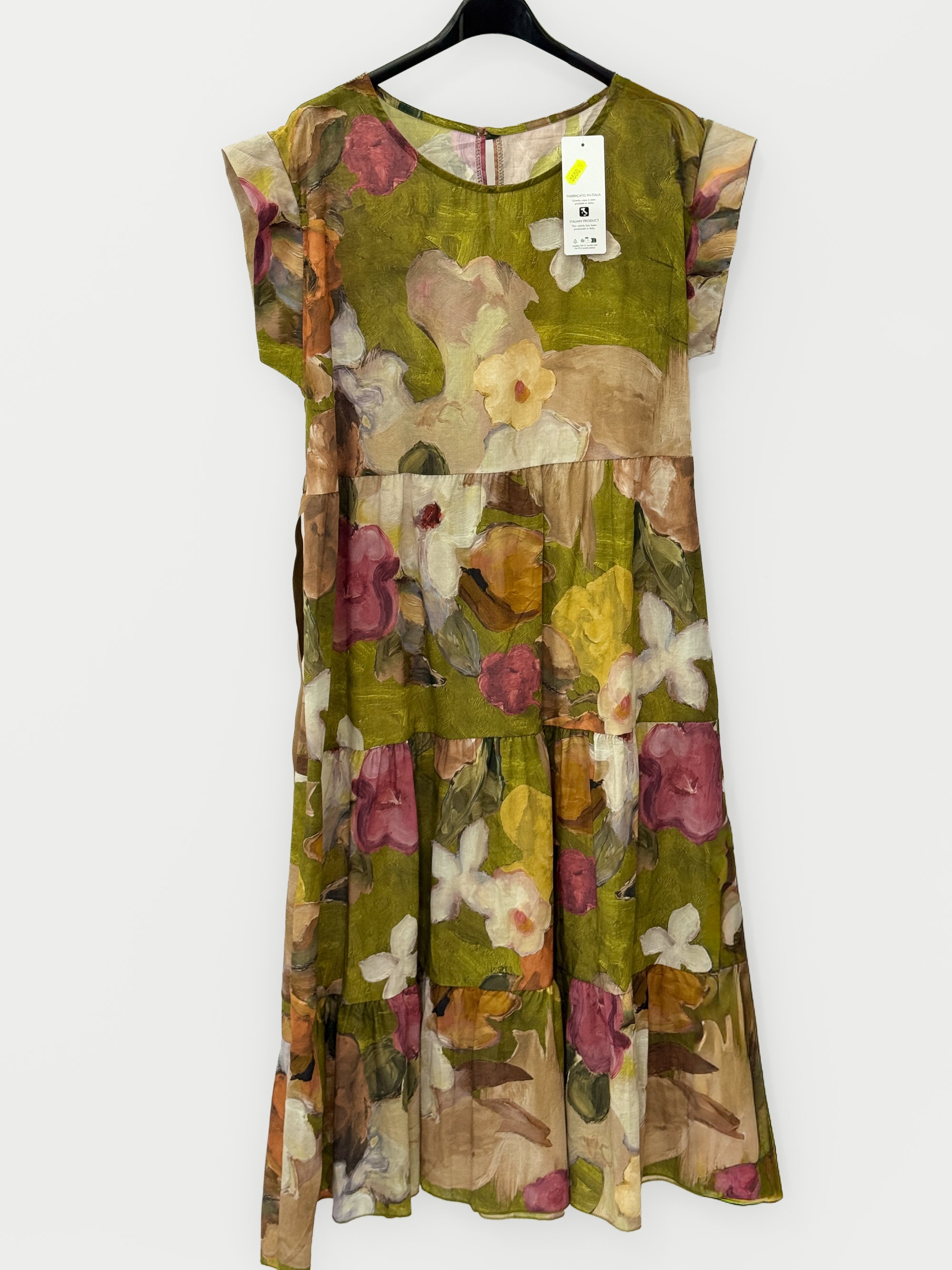 Abito Midi Floreale con Cintura