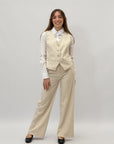 Completo gilet e pantalone con strass