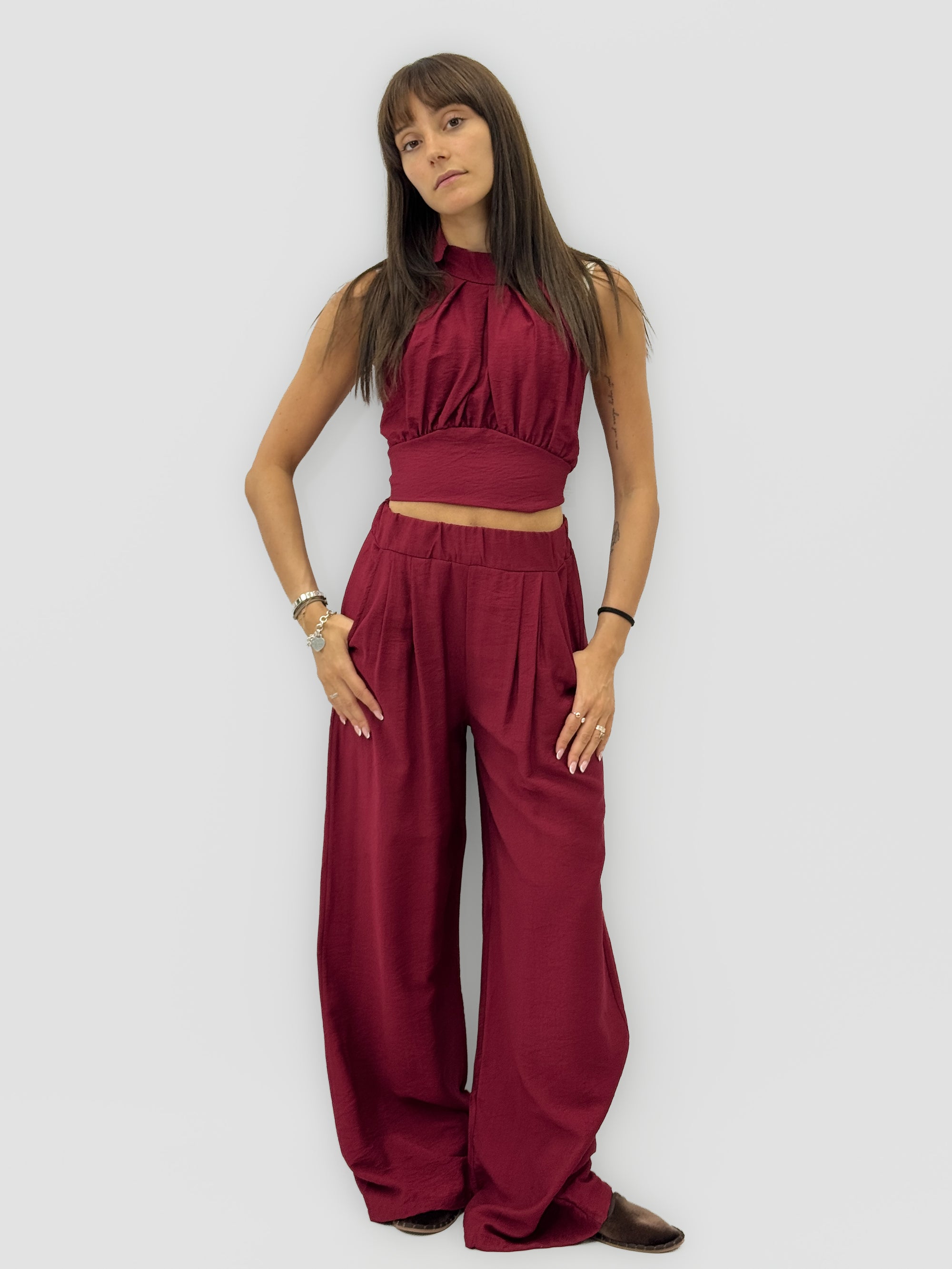 Completo con Top e Pantalone Palazzo