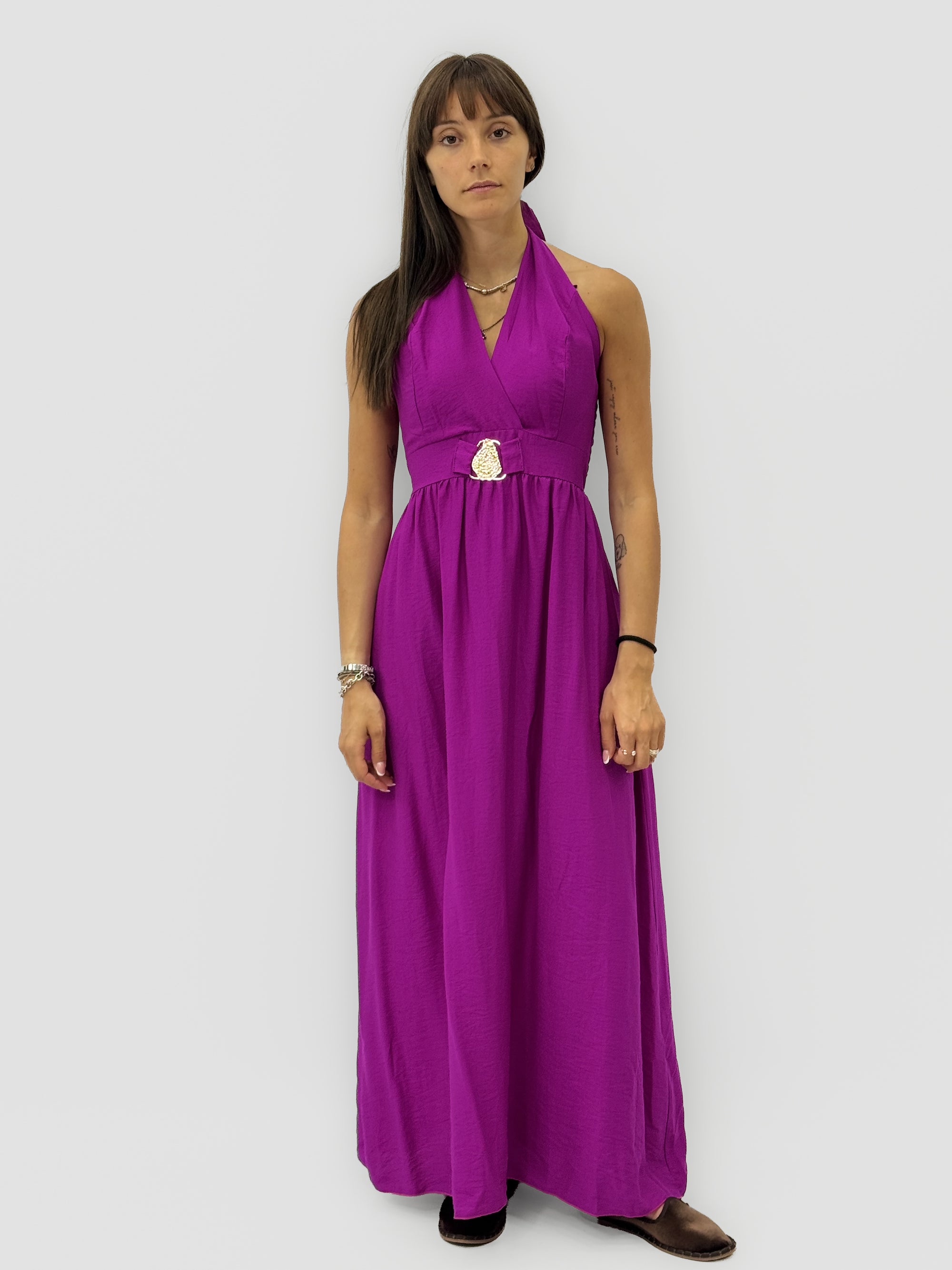 Abito Lungo con Scollo Halter