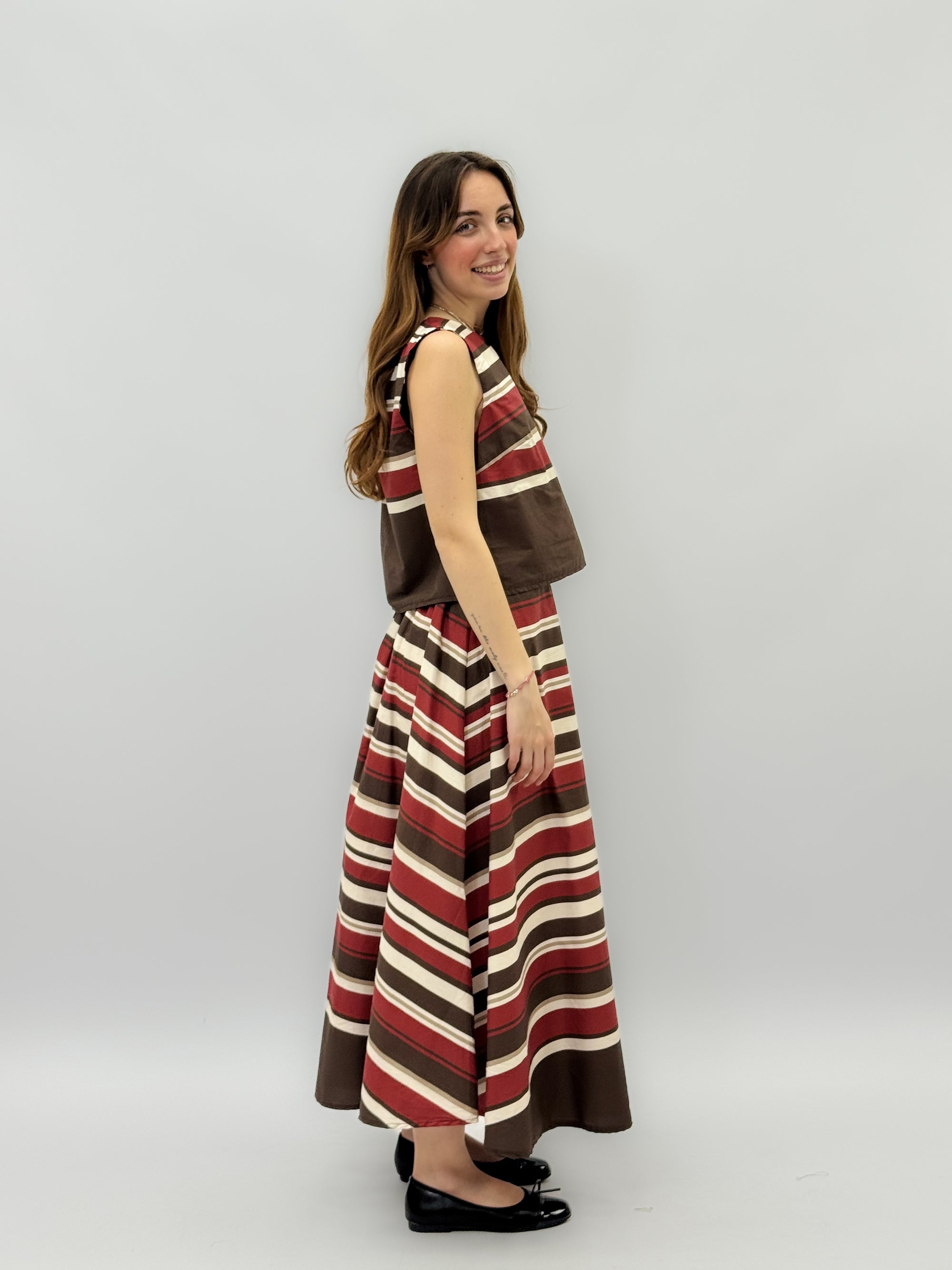 Completo premium maglia e gonna in cotone