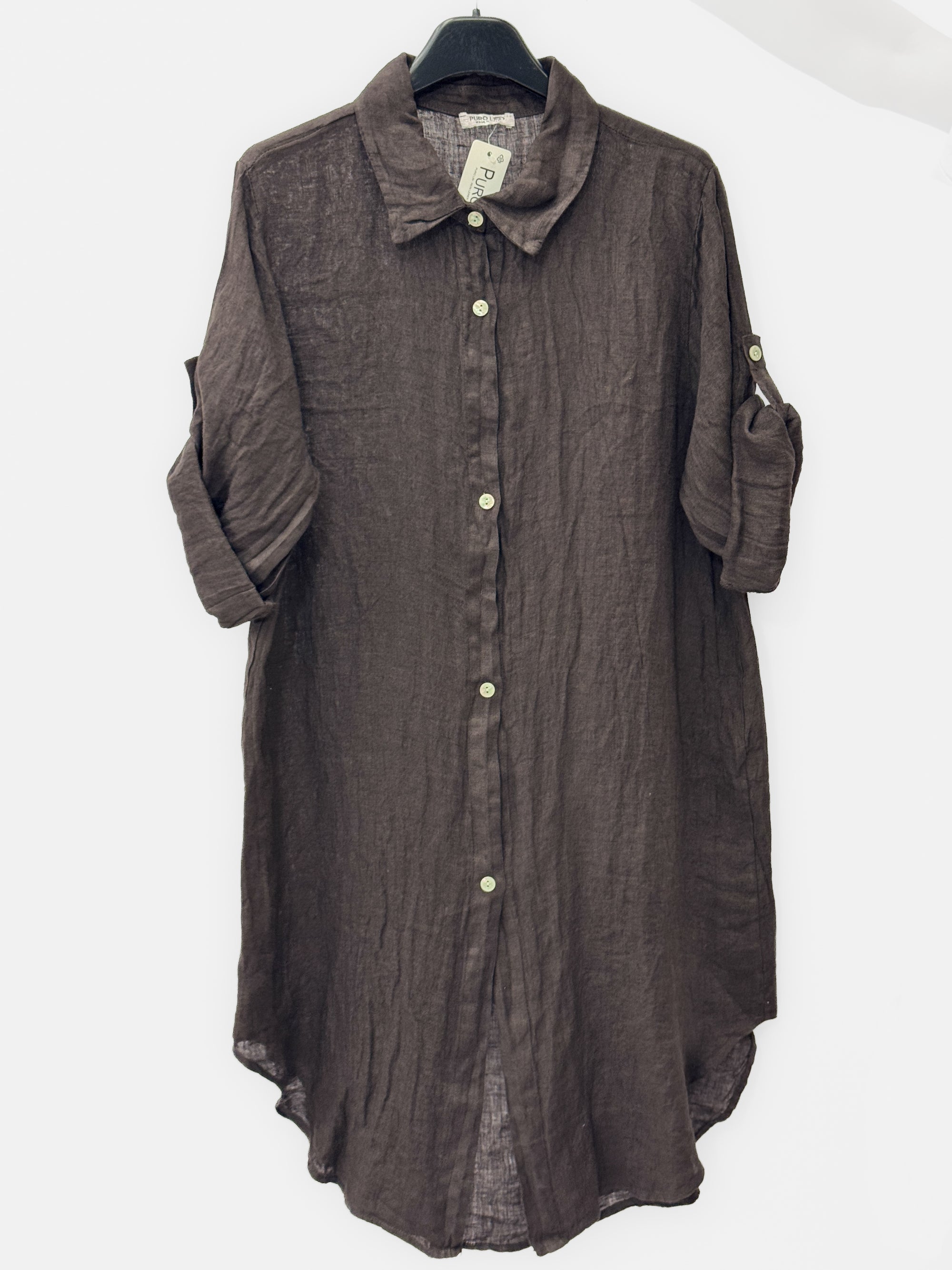 Camicia Oversize in 100% Lino Naturale