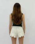 Shorts uncinetto con orlo