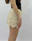 Shorts uncinetto con ricami