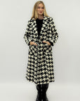 Cappotto lungo maxi pied de poule