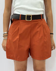 Pantaloncini in 100% Cotone con Pinces