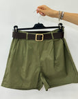 Pantaloncini in 100% Cotone con Pinces