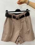 Pantaloncini in 100% Cotone con Pinces