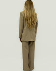 Completo Donna Gessato Blazer Doppiopetto e Pantalone