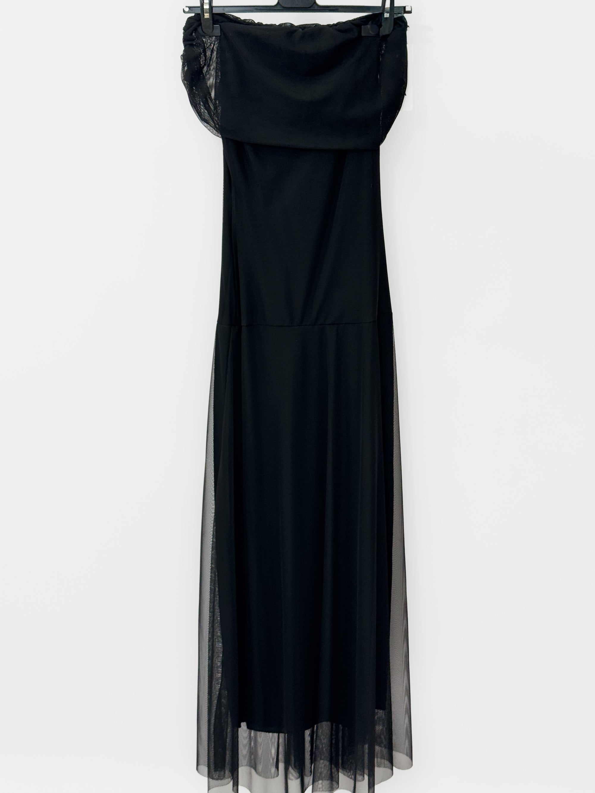 Abito Midi in Tulle con Scollo Bardot