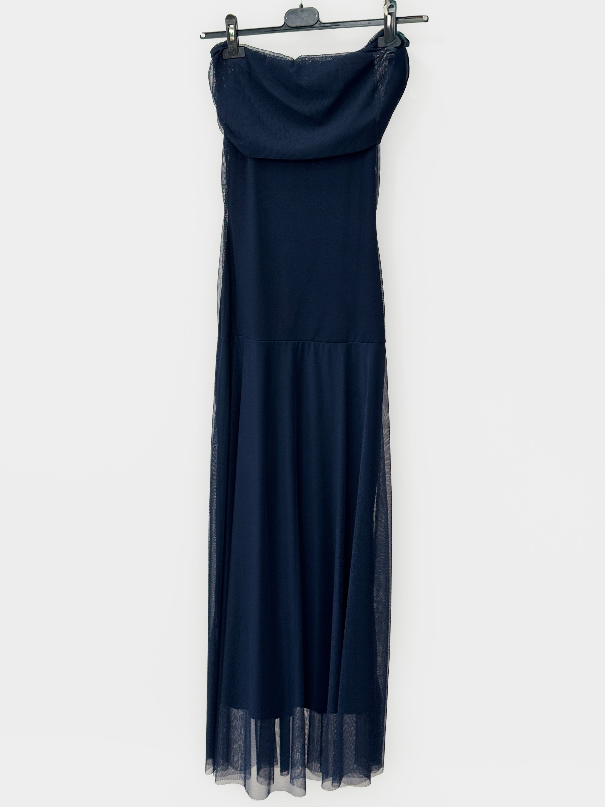 Abito Midi in Tulle con Scollo Bardot