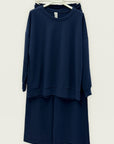 Completo Minimal con Felpa e Pantalone Ampio Comfy Chic